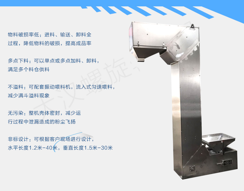 z型鬥式提升(shēng)機(jī)特點